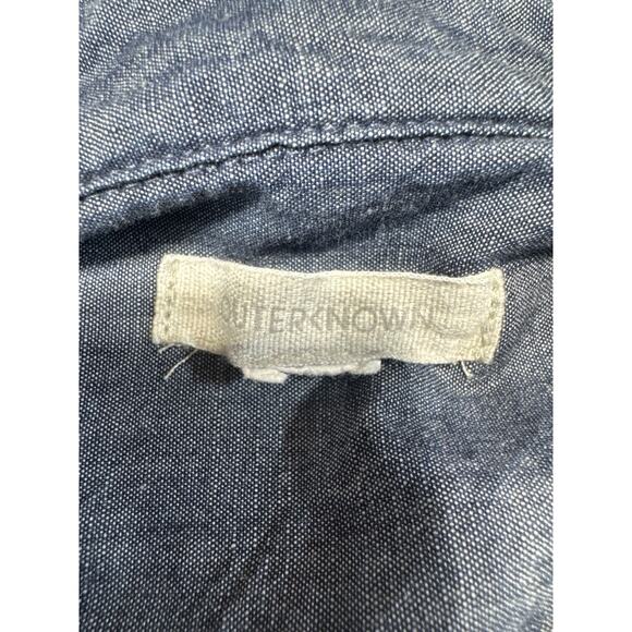 Outerknown Blanket Shirt Navy Plaid M/L Heritage Outdoor Mens Flannel Heavy Wght - Picture 2 of 12